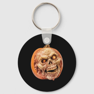 Zombie-Inspired Horror Pumpkin Funny Halloween Nyckelring