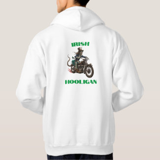 Zombie Irish Hooligan Biker Hoodie