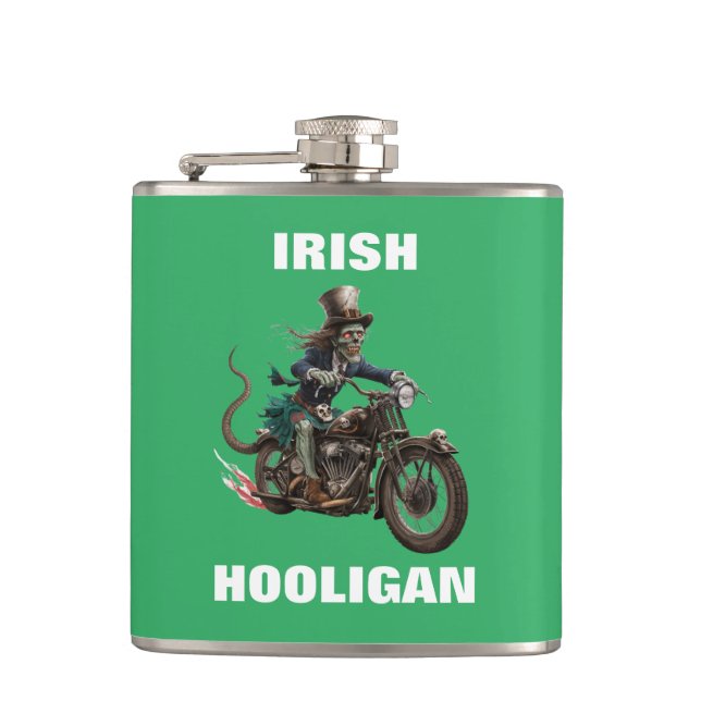Zombie Irish Hooligan Flask Fickplunta (Framsidan)