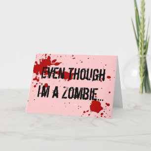 Zombie: Jag älskar dig för din hjärnvalentin dag Helgkort