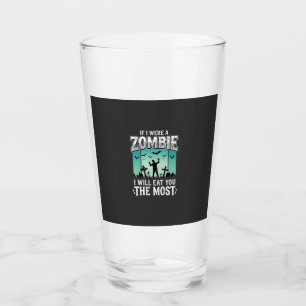 Zombie jag kommer äta dig Halloween-design_1 Glaskopp