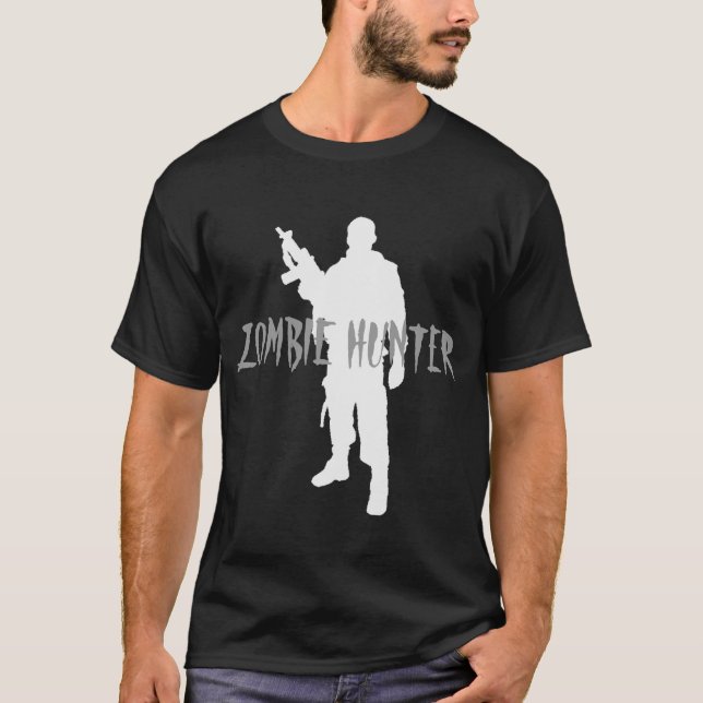 ZOMBIE JÄGARE -Tröja Tee Shirt (Framsida)
