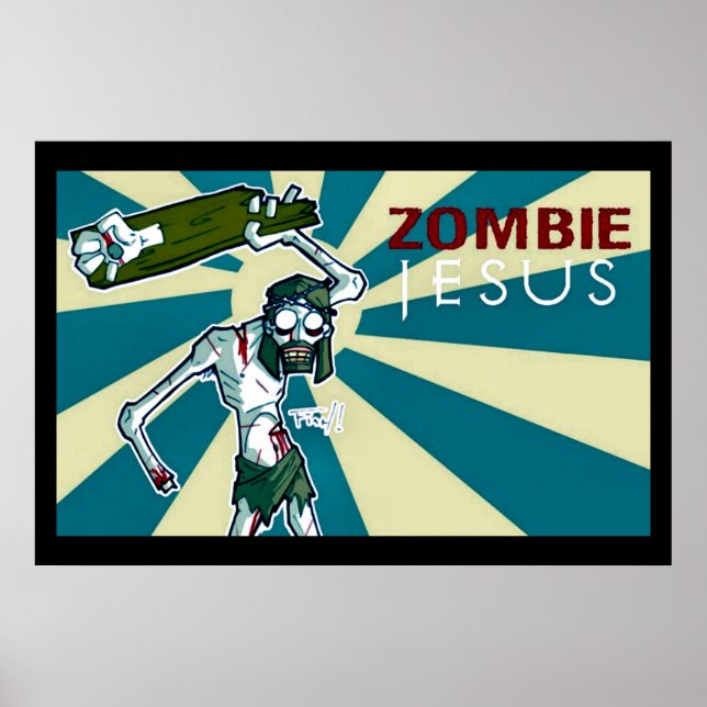 Zombie Jesus Art nouveau Poster (Framsidan)