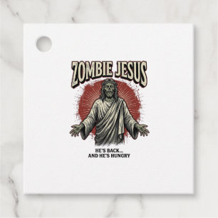 Zombie Jesus Vintage Gravyr Rolig T-Shirt Design_ Gåvor Etiketter