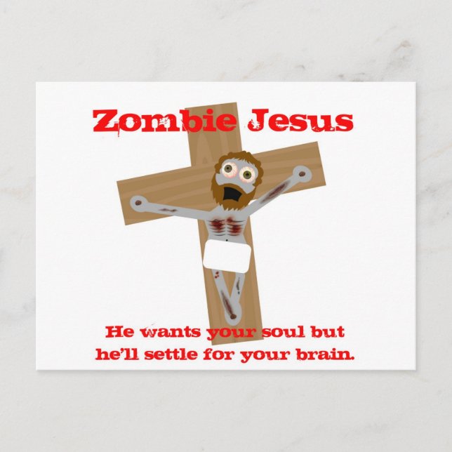 Zombie Jesus Vykort (Framsida)
