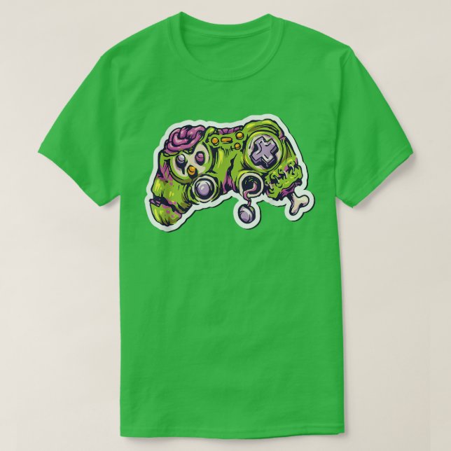 Zombie Joystick I Controller Halloween Gamer Horro T Shirt (Design framsida)