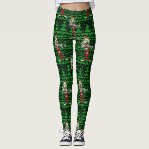 zombie julafton Santa Leggings
