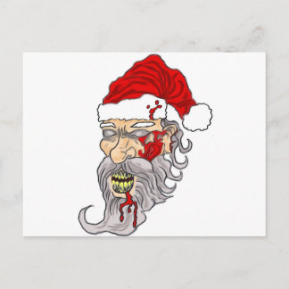 Zombie-jultomten Art Vykort