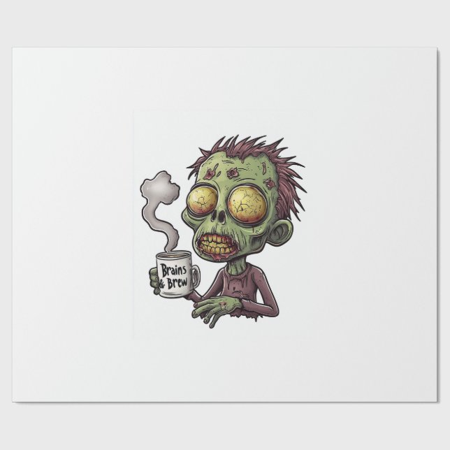 Zombie kaffetid presentpapper (Platt)