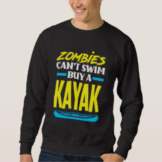 Zombie Kan Inte Simma Köp En Kajak Kajakåkning Kaj Lång Ärmad Tröja