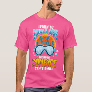Zombie Kan Inte Simma Roligt Undervattensdykning D T Shirt