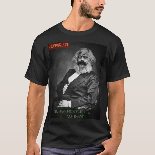 Zombie Karl Marx/ Zombunism T Shirt (Framsida)