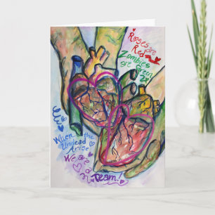 Zombie Kärlek Dikt Hälsning eller Note Art Card Helgkort