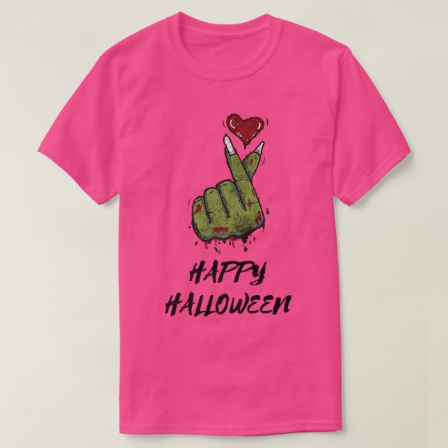 Zombie Kärlek Sign Heart Halloween fest Manar Wome T Shirt (Design framsida)