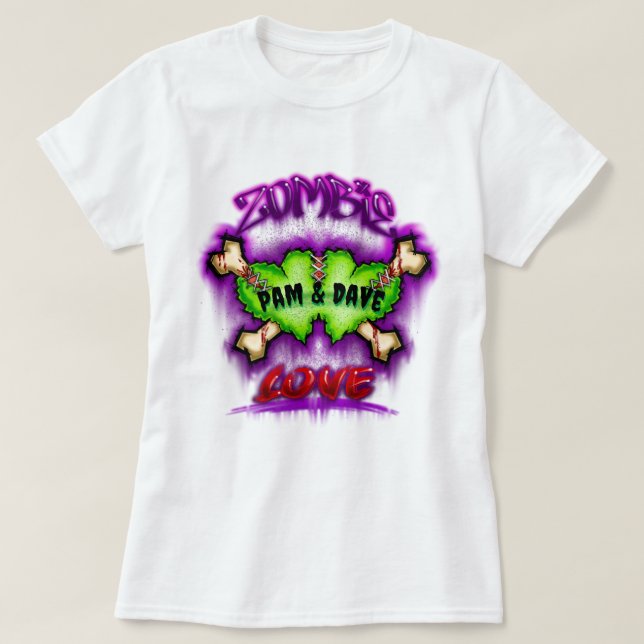 Zombie Kärlek T-Shirt (Design framsida)