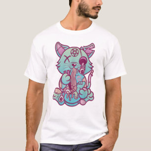 Zombie Katt Katter och Ramen Ramen Cats T Shirt