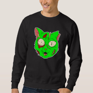 Zombie Katt Lat Halloween Kostym Skräckinjagande K Lång Ärmad Tröja