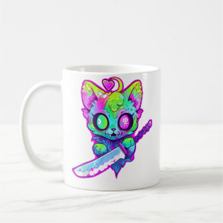 Zombie Katt Samuraj Edm Festival Rave Kaffemugg