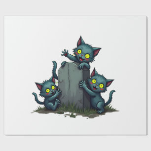 Zombie Katt Uppståndelse Presentpapper