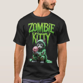 Zombie Kattunge T-Shirt: Halloween Cat Lover Tee