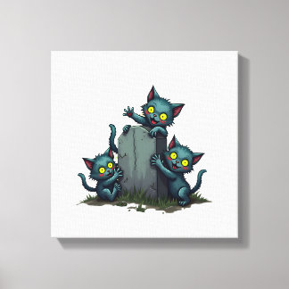 Zombie Kattunge-uppror Canvastryck