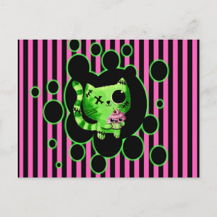 Zombie Kattunge Vykort