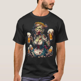 Zombie Kellnerin Dirndl T Shirt
