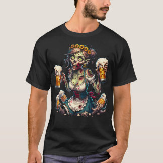 Zombie Kellnerin Dirndl T Shirt