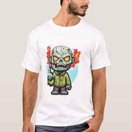 ZOMBIE kille middle finger halloween enkel kostym  T Shirt