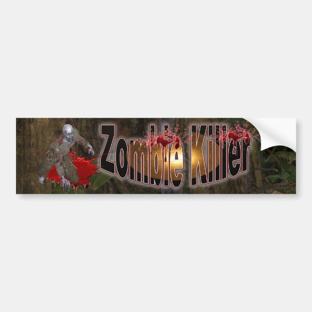 Zombie Killer #2 Bumper Sticker Bildekal (Framsidan)