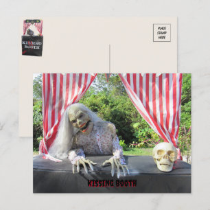 Zombie Kissing Booth vycard Vykort