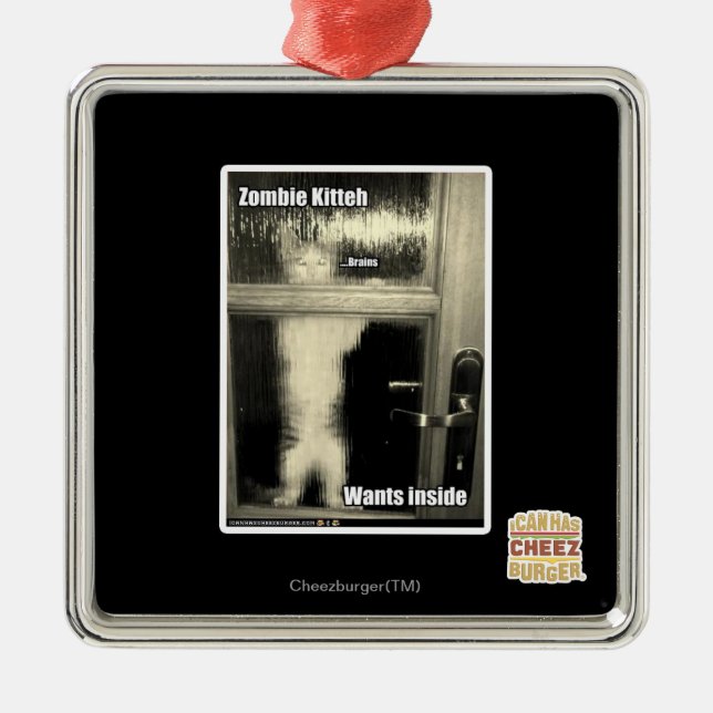 Zombie Kitteh Julgransprydnad Metall (Framsidan)