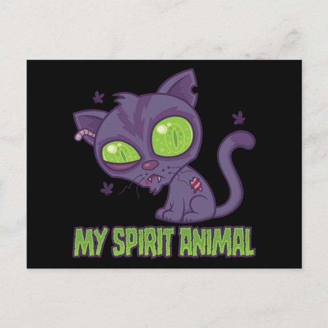 Zombie Kitten Är Min Självsdjur Vykort (Framsida)