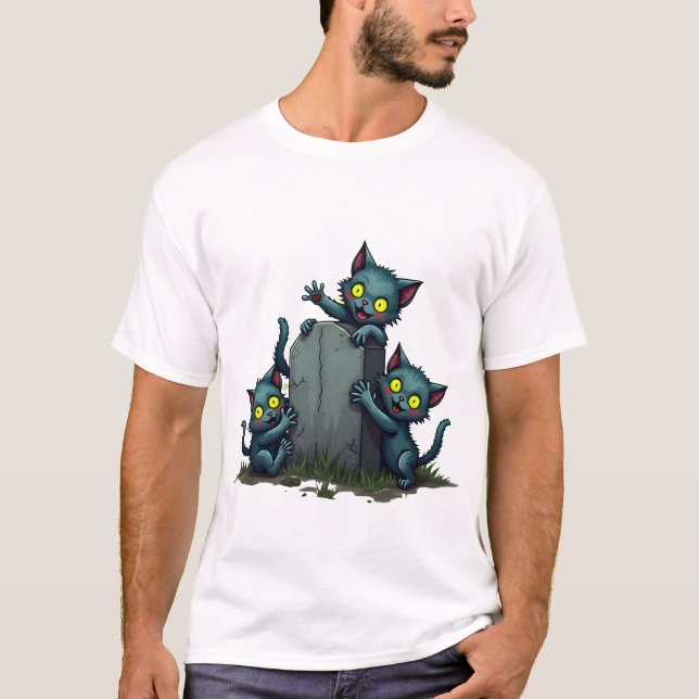Zombie Kitten Uprising T Shirt (Framsida)