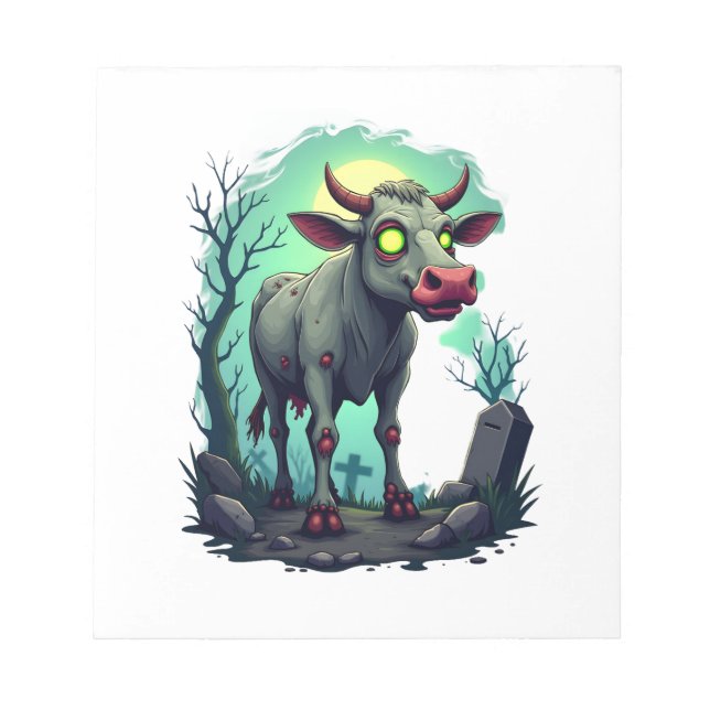 Zombie Ko Apokalyps Anteckningsblock (Framsida)