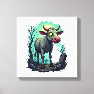 Zombie Ko Apokalyps Canvastryck