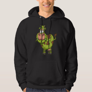 Zombie Ko Lazy Halloween Kostym  Gårdsdjur Bondgår Hoodie