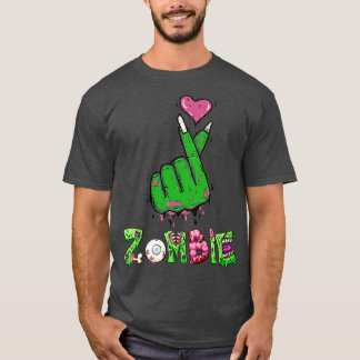 Zombie Kpop Heart T Shirt