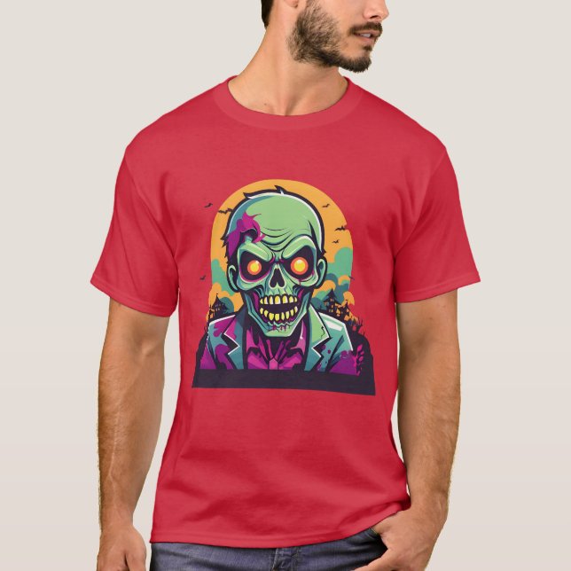 zombie kusliga vänner t shirt (Framsida)