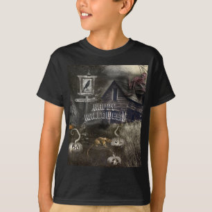 Zombie kyrkogård + råttor Sinister Ave Halloween T Shirt