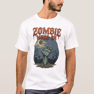 Zombie-läge Halloween Hand Måne Kyrkogård_1 T Shirt