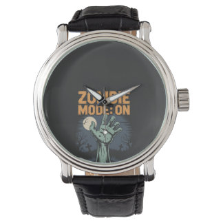 Zombie-läge Påskräcklig Halloween T-shirt Armbandsur