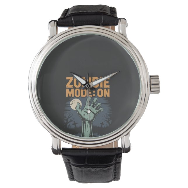 Zombie-läge Påskräcklig Halloween T-shirt Armbandsur (Framsida)