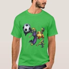 Zombie läskig Halloween fotbollsspelare herr T Shirt