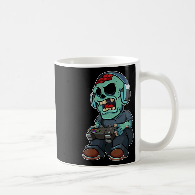 Zombie Lazy Halloween Costume Funny Gaming Video-g Kaffemugg (Höger)