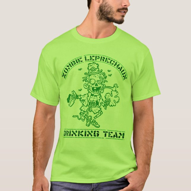 Zombie Leprechaun Drinking Team Tröja (Framsida)