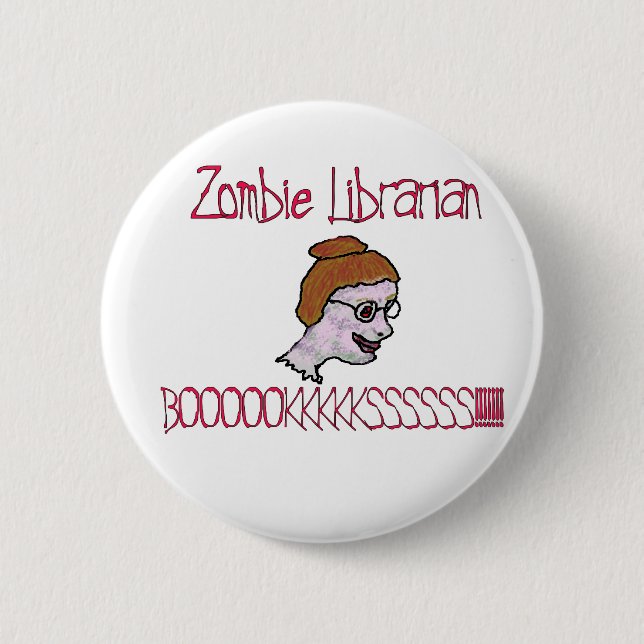 Zombie Librarian Knapp (Framsida)