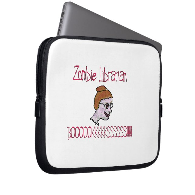 Zombie Librarian Laptop Sleeve (Framsidan Höger)