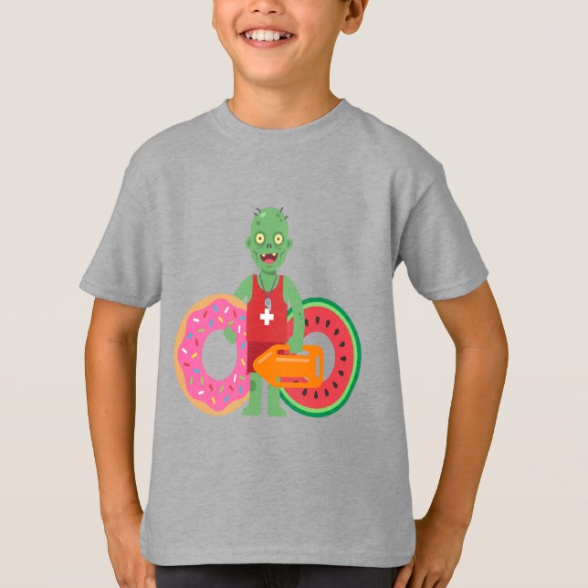 Zombie-Livräddare Poolparty T-Shirt (Framsida)