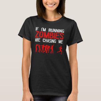 Zombie-löpning för män och kvinnor Halloween-löpni T Shirt